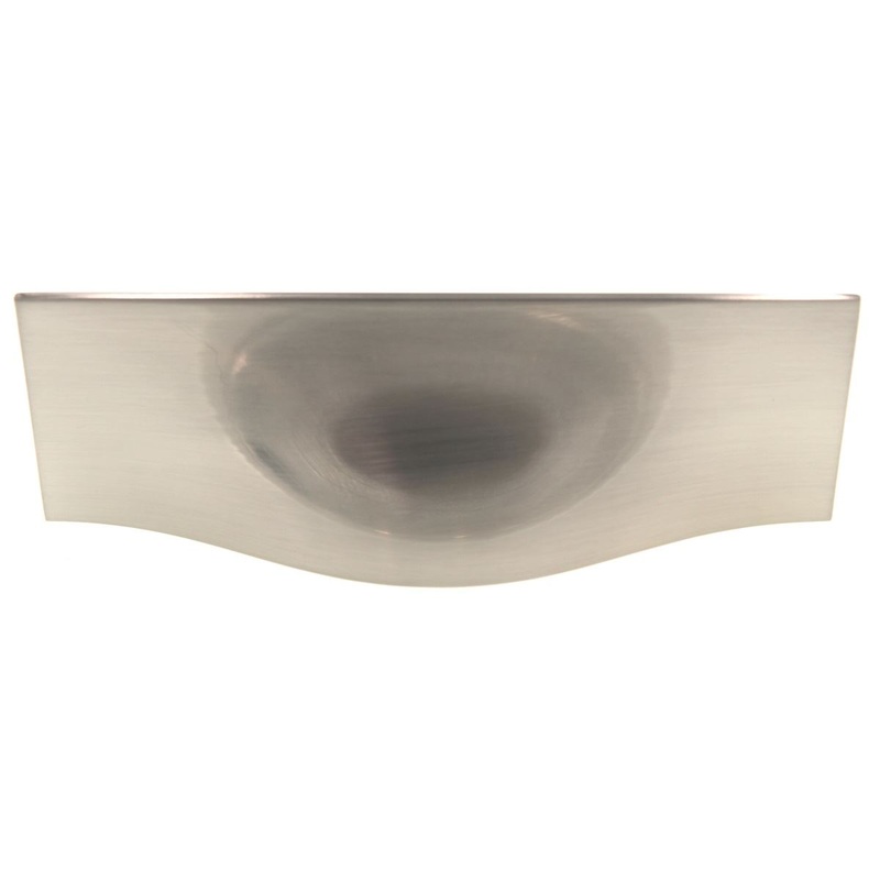 Belwith Keeler Emerge 3 3/4 (96mm) Ctr Drawer Cup Pull Satin Nickel B077047-SN