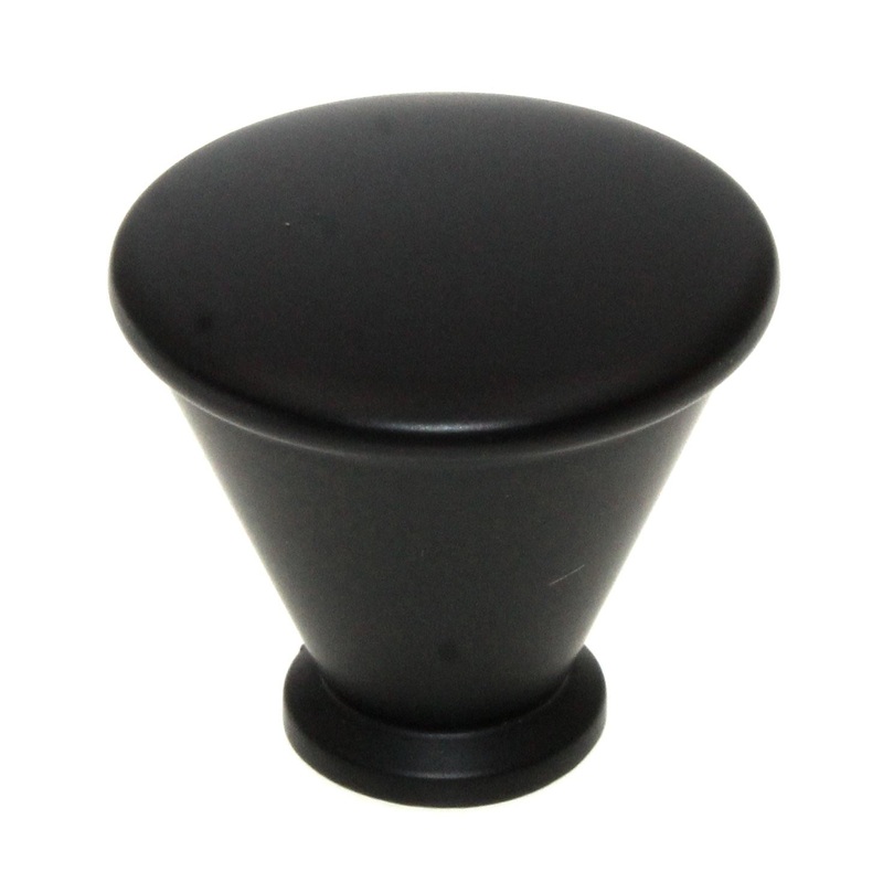 Belwith Keeler Facette 1 1/4 Solid Brass Cabinet Knob Matte Black B054726-MB
