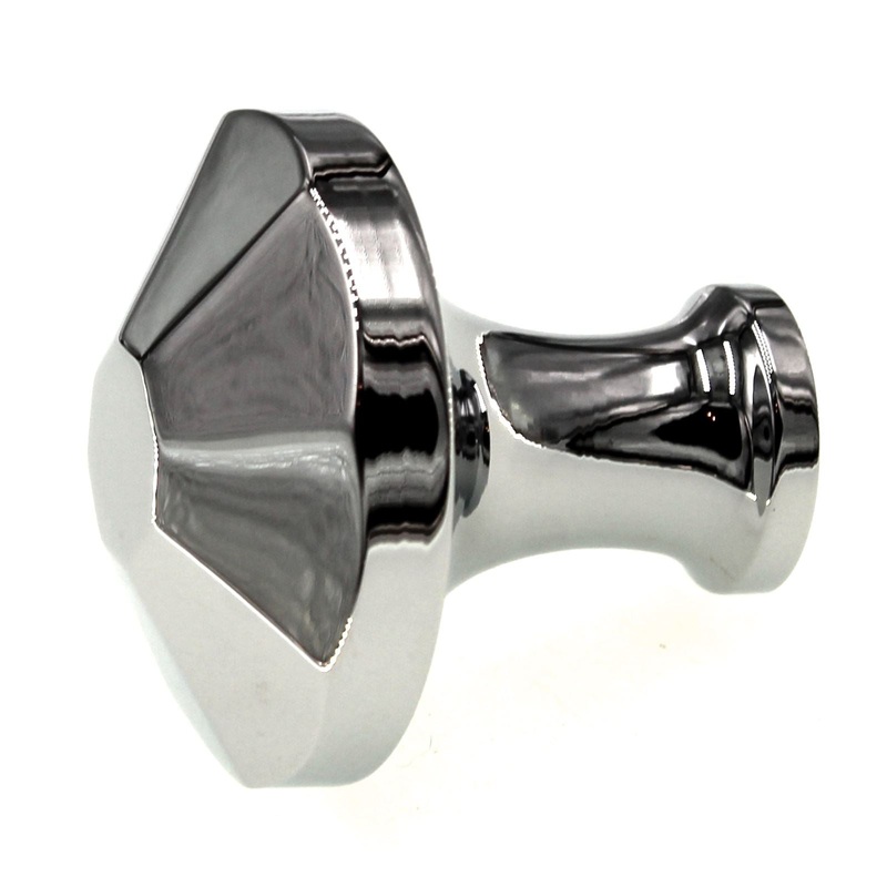 Belwith Keeler Facette 1 3/8 Hexagon Solid Brass Cabinet Knob Chrome B053134-CH