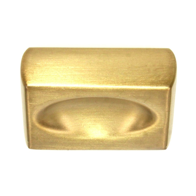 Belwith Keeler Ingot 1 3/8 Finger Pull Knob Brushed Golden Brass B075644-BGB