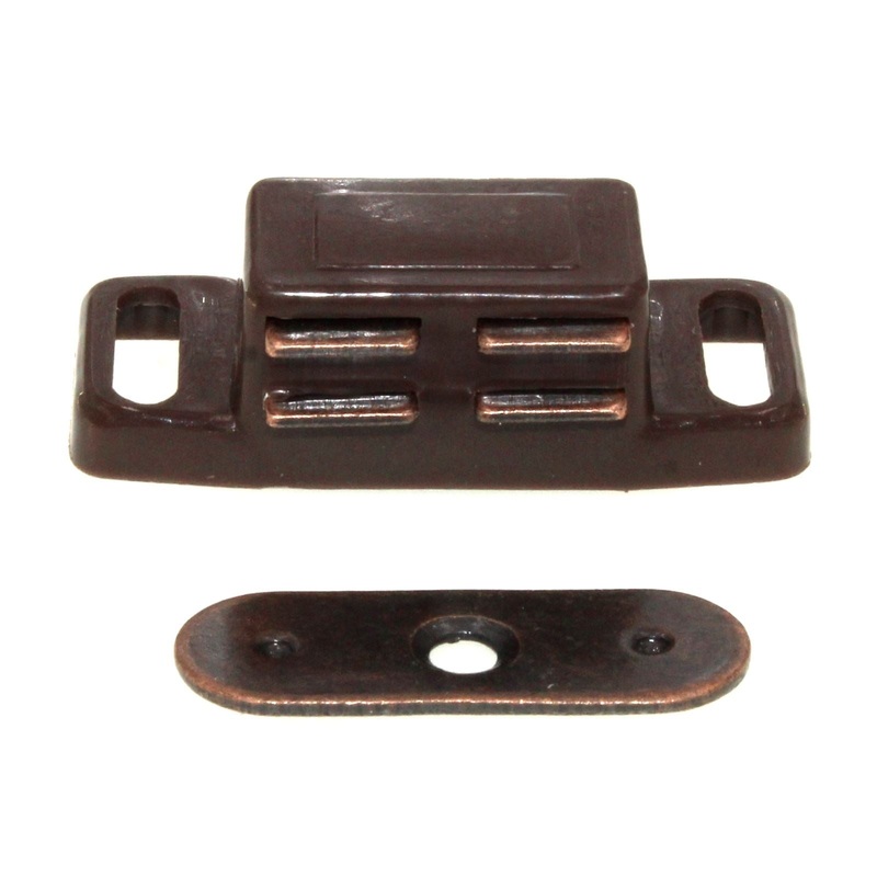 Hickory Hardware 1 7/16 Ctr. Plastic Magnetic Catch Statuary Bronze P659-STB