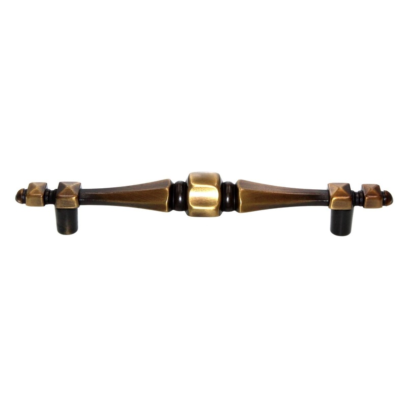 Hickory Hardware Cavalier 4 1/4 Ctr Cabinet Pull Antique Brass P132-AB