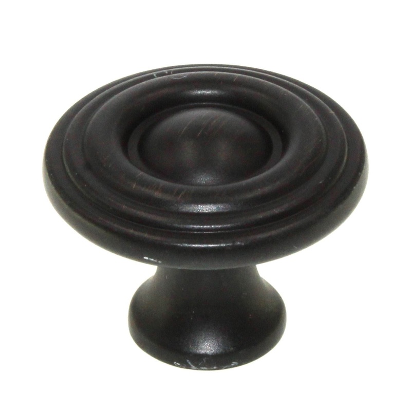 Hickory Hardware Conquest 1 3/16 Ringed Cabinet Knob Vintage Bronze P14402-VB