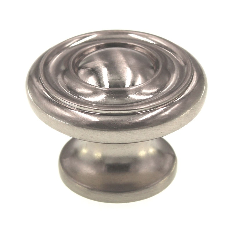 Hickory Hardware Cottage 1 1/2 Ringed Cabinet Knob Satin Nickel P3501-SN
