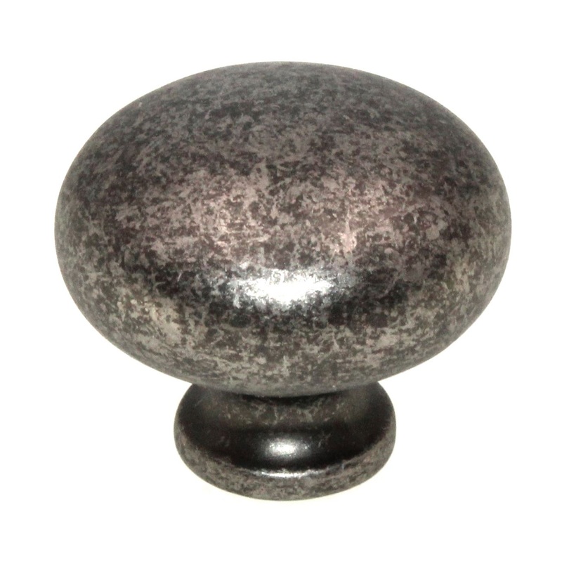Hickory Hardware Cottage 1 1/4 Round Cabinet Knob Black Nickel Vibed P771-BNV