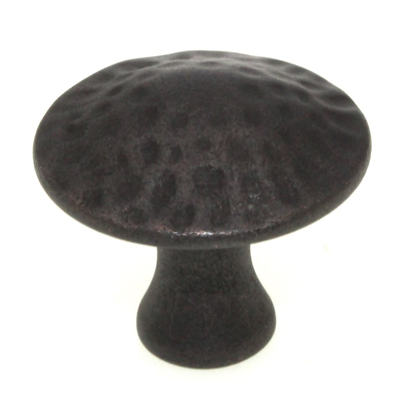 Hickory Hardware Craftsman 1 1/4 Hammered Cabinet Knob Black Iron P2170-BI