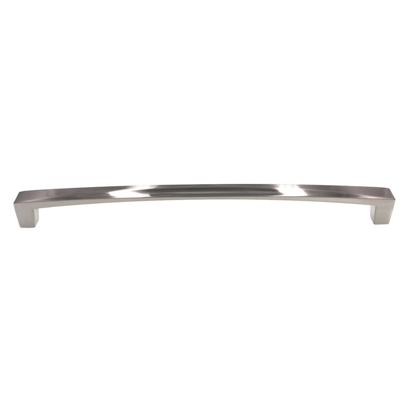 Hickory Hardware Crest Cabinet Pull 8 13/16 (224mm) Ctr Satin Nickel H076134-SN
