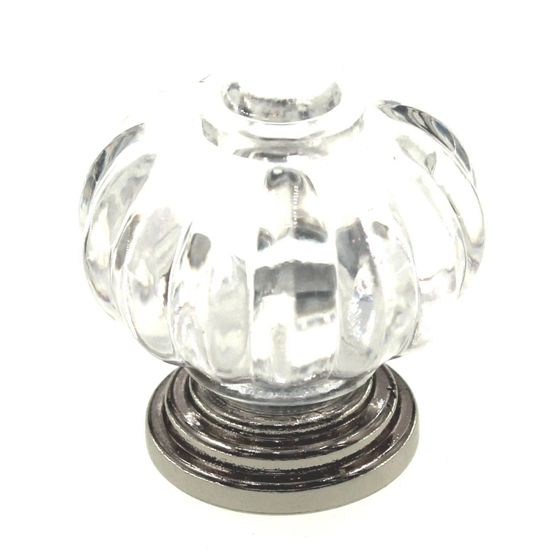 Hickory Hardware Crystal Palace 1 1/8 Clear Knob Polished Nickel HH74687-CA14