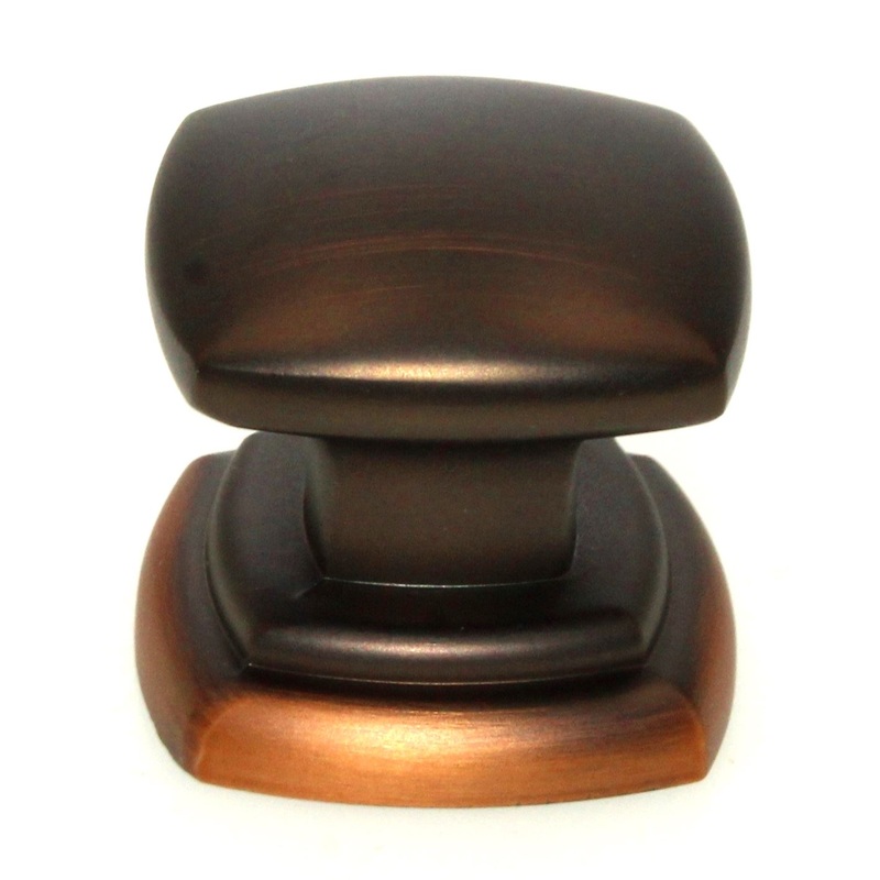 Hickory Hardware Euro-Contemporary 1 1/4 Square Knob Refined Bronze P3181-RB