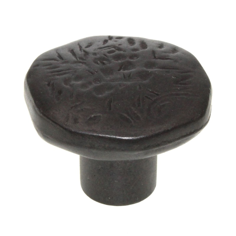 Hickory Hardware Gladstone 1 1/2 Hammered Cabinet Knob Black Iron P2182-BI