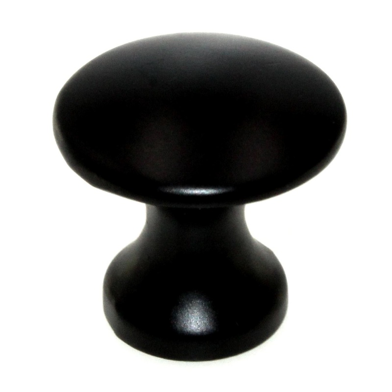 Hickory Hardware Luna 1 Round Cabinet Knob Matte Black P2712-MB