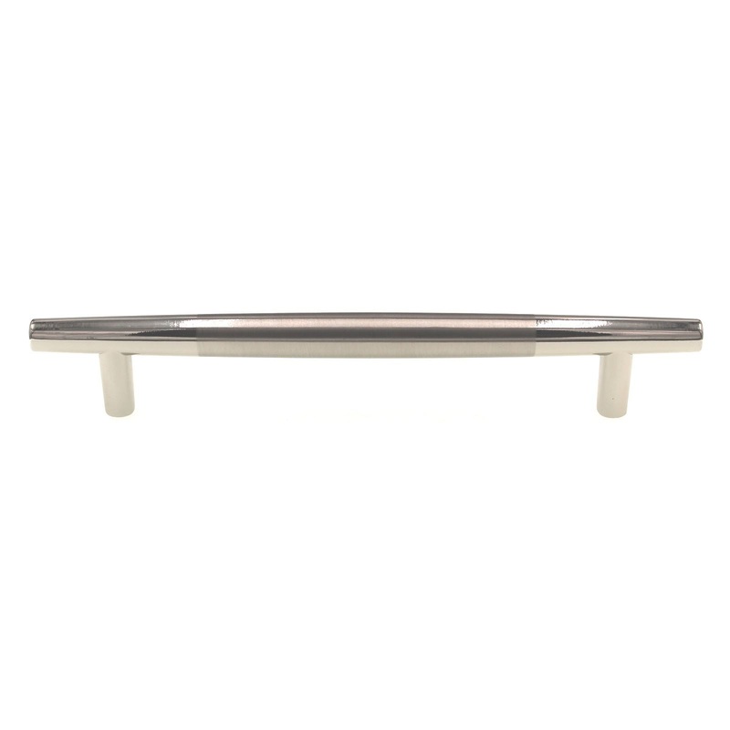 Hickory Hardware Metro Mod 6 Ctr Cabinet Bar Pull Two-Tone Chrome P3701-TCH