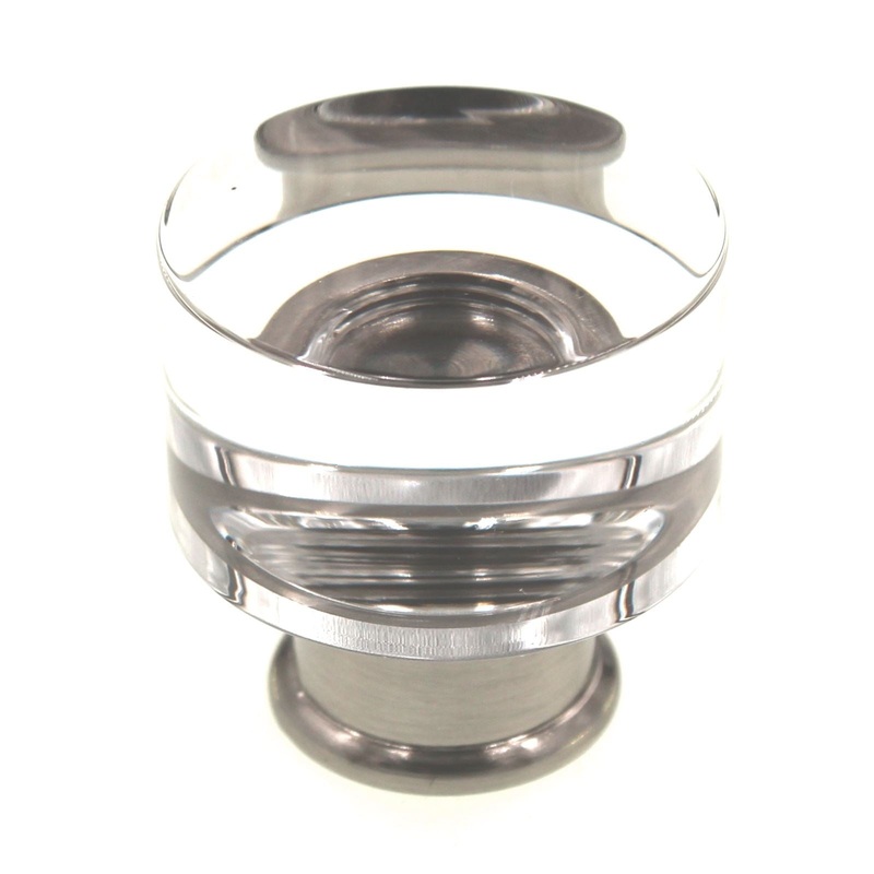Hickory Hardware Midway 1 1/4 Cabinet Knob Crysacrylic Satin Nickel P3709-CASN