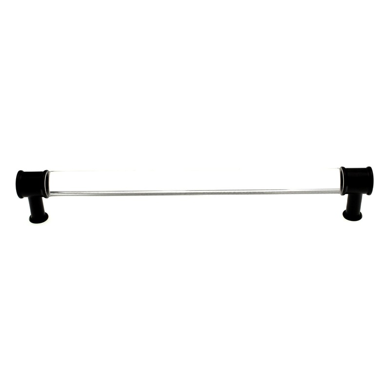 Hickory Hardware Midway 8 13/16 (224mm) Ctr Pull Black Crysacrylic P3704-CAMB