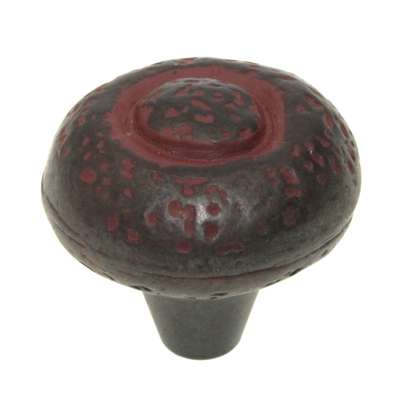 Hickory Hardware Refined Rustic Iron 1 1/2 Hammered Cabinet Knob P3003-RI