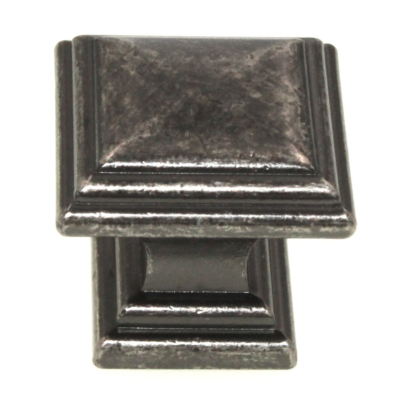 Hickory Hardware Somerset 1 1/8 Square Knob Black Nickel Vibed HH74554-BNV