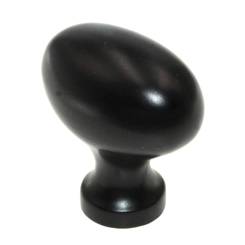 Hickory Hardware Williamsburg 1 1/4 Oval Cabinet Knob Matte Black P3054-MB