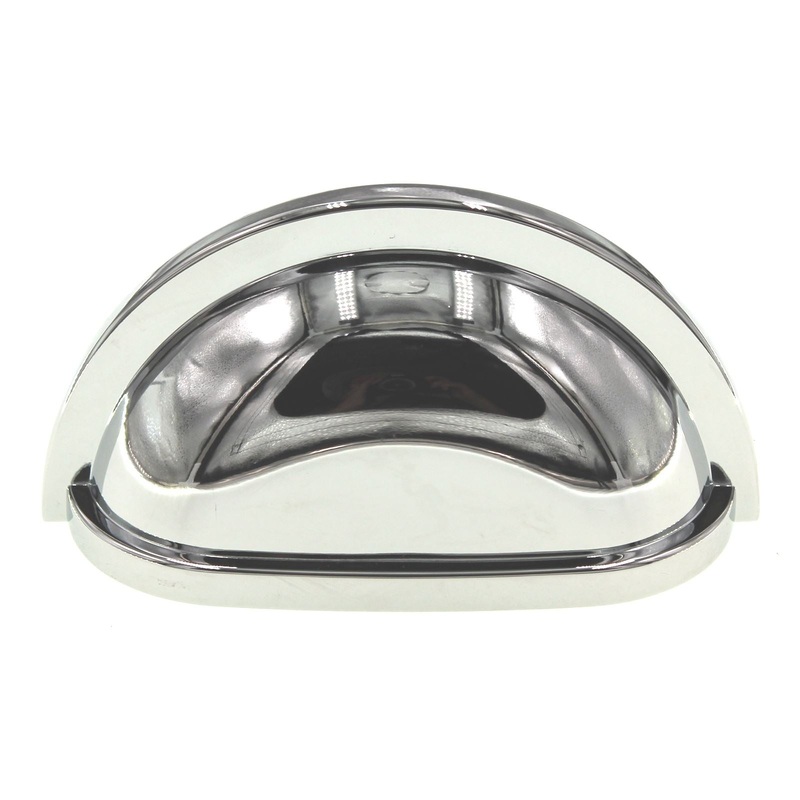 Hickory Hardware Williamsburg 3 Ctr Drawer Cup Pull Chrome P3055-CH