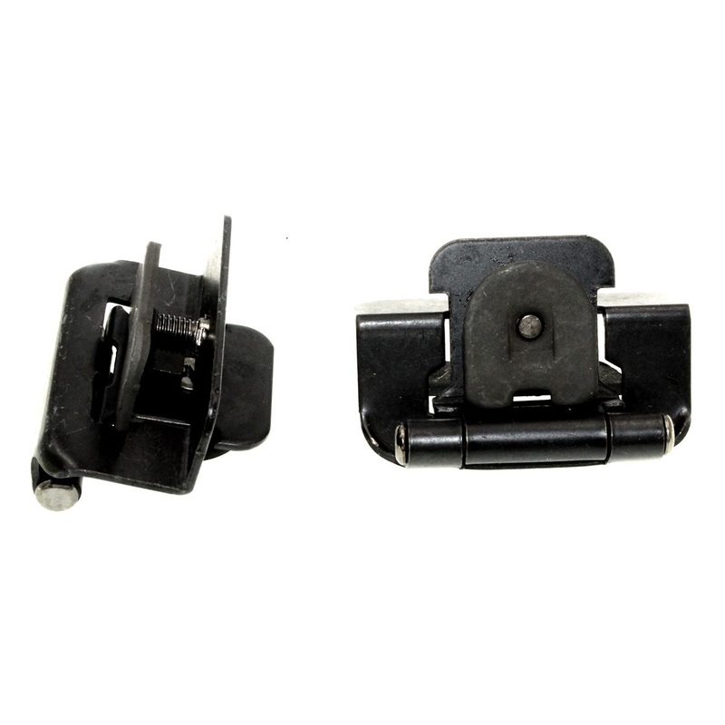 Pair Hickory Hardware Double Demountable Hinge 1/2 Overlay Black Iron P5310-BI