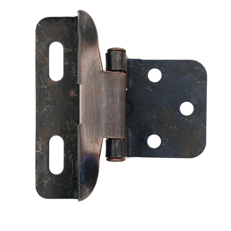 Pair Hickory Hardware Part Wrap Hinge 1/4 Overlay Vintage Bronze P60010F-VB