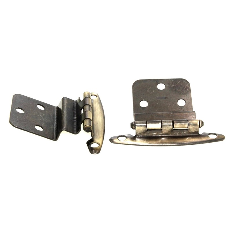 Pair of Hickory Hardware 3/8 Inset Free Swinging Hinges Antique Brass P140-AB