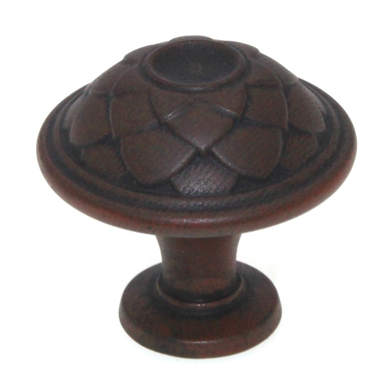 Amerock Galleria Feather 1 5/16 Round Cabinet Knob Antique Rust BP53027ART