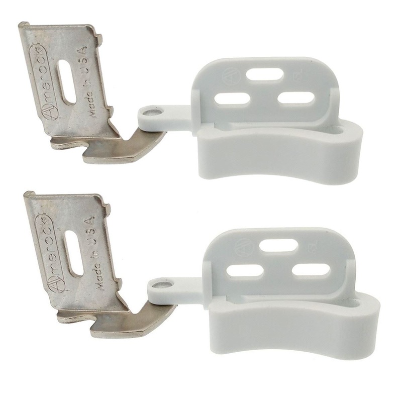 Amerock Marathon Pair Left Hand 1/2 Overlay Knife Hinge Nickel White BP2665L-14