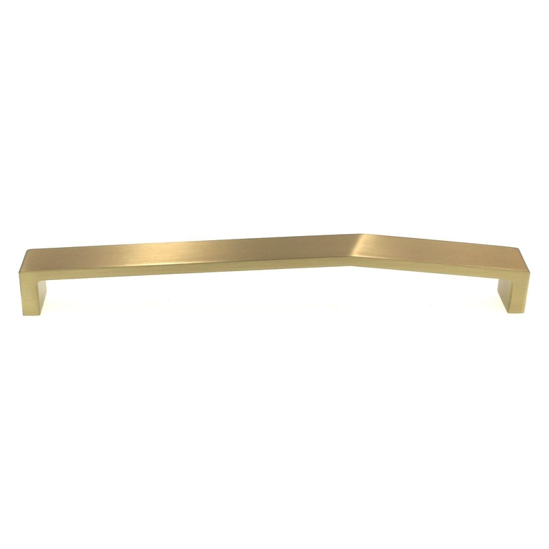 Belwith Keeler Veer Pull 8 13/16 (224mm) Ctr Brushed Golden Brass B077158-BGB