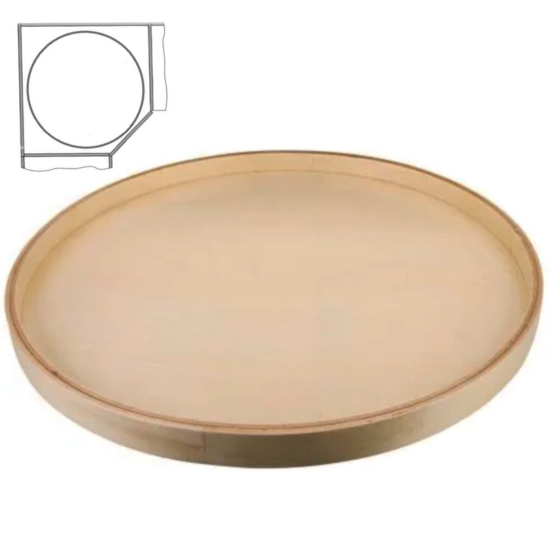 Hardware Resources Lazy Susan 28 Banded Cabinet Bottom Shelf UV Coated BLSR28-S