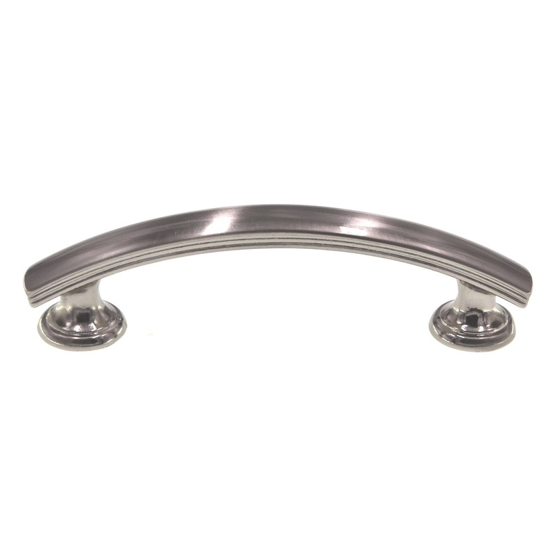 Hickory Hardware American Diner 3 Ctr Cabinet Arch Pull Satin Nickel P2143-SN