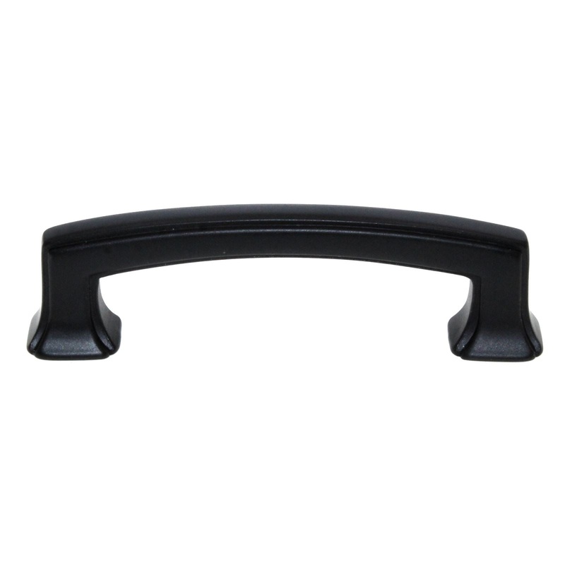 Hickory Hardware Bridges 3 Ctr Cabinet Arch Pull Matte Black P3231-MB