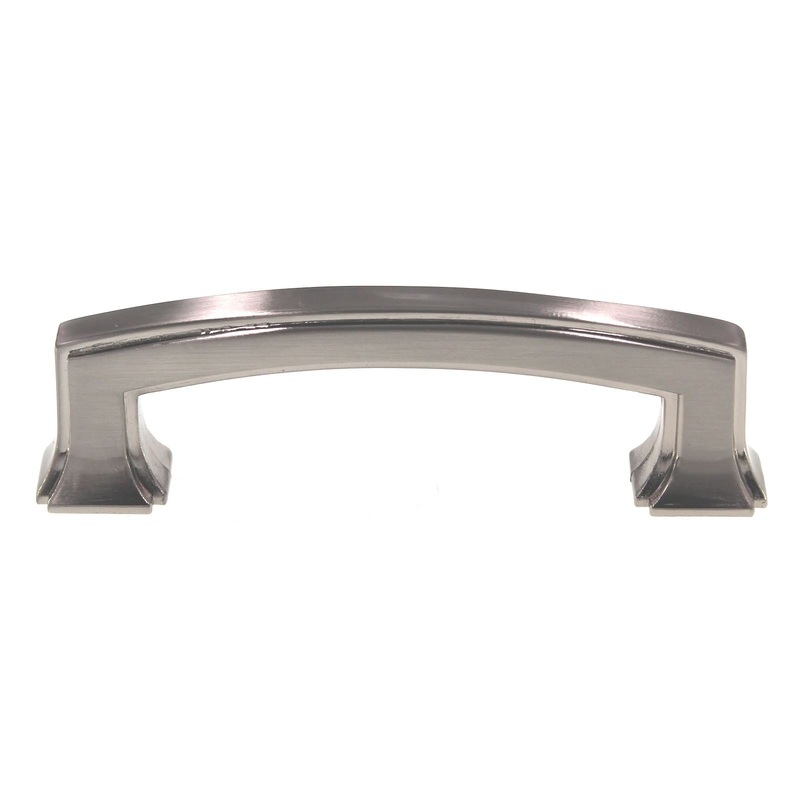 Hickory Hardware Bridges 3 Ctr Cabinet Arch Pull Satin Nickel P3231-SN