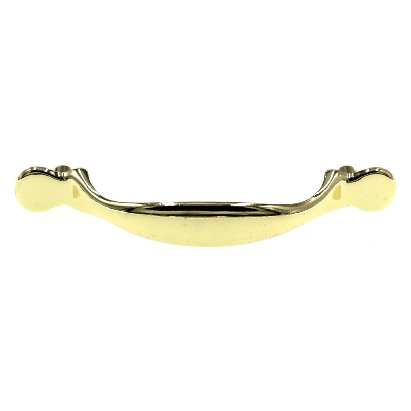 Hickory Hardware Conquest 3 Ctr Cabinet Arch Pull Polished Brass P14170-3