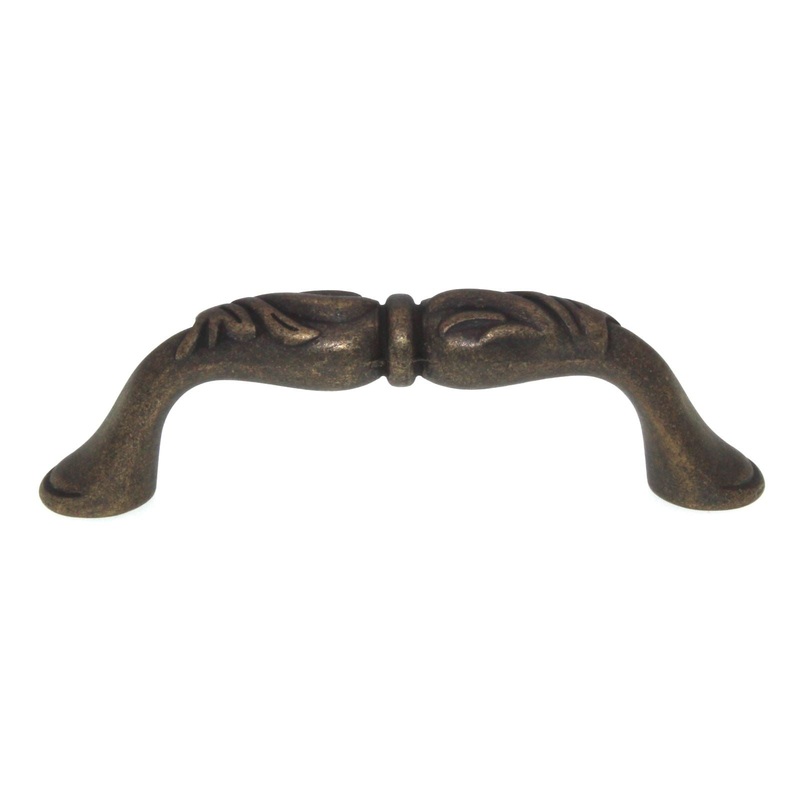 Hickory Hardware Mayfair 3 Ctr Cabinet Arch Pull Windover Antique P3242-WOA