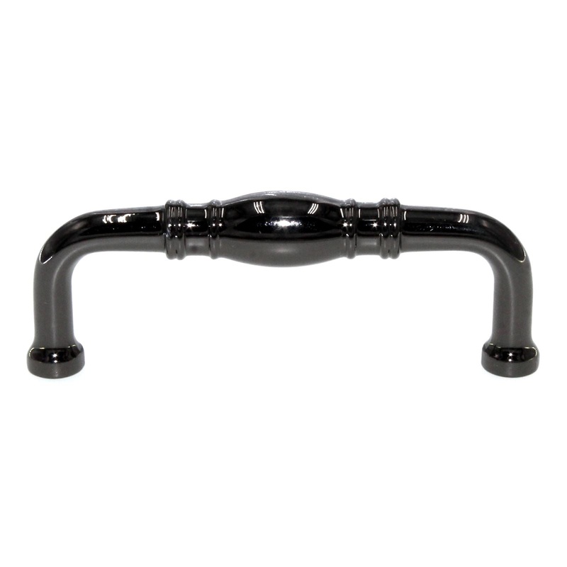 Hickory Hardware Power & Beauty 3 Ctr Solid Brass Pull Black Nickel K47-BLN