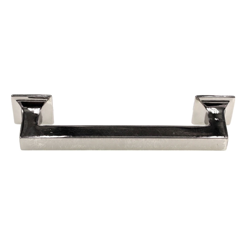 Hickory Hardware Studio 5 (128mm) Ctr Square Bar Pull Polished Nickel P3012-14