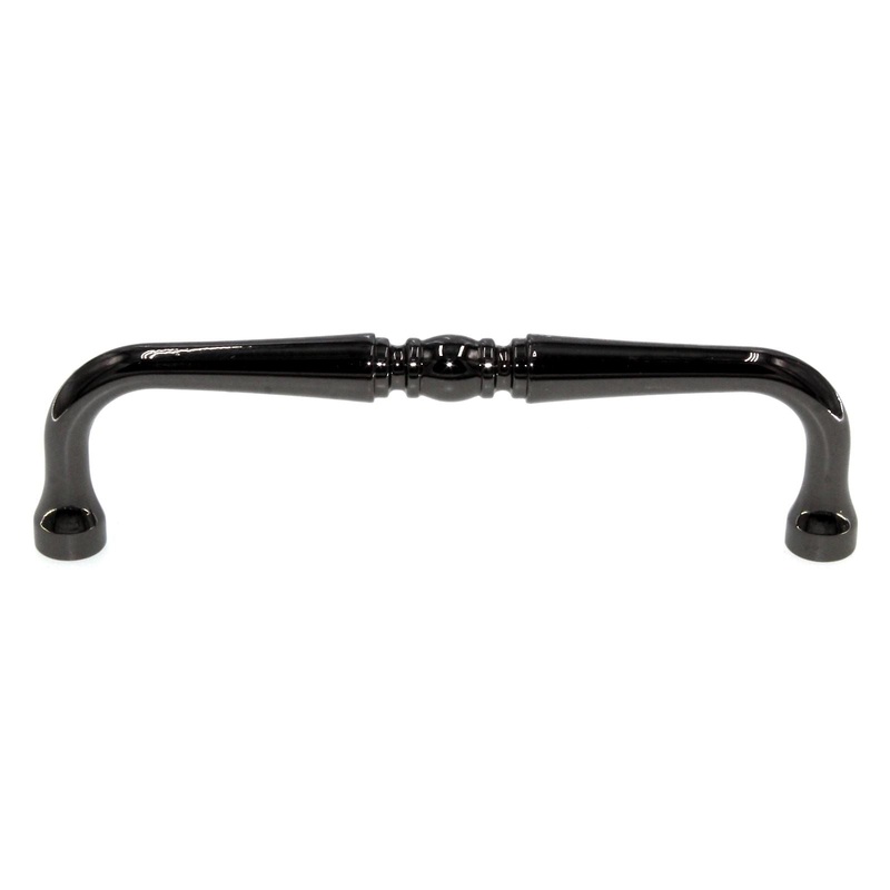 Hickory Hardware Williamsburg 4 Ctr Cabinet Pull Black Nickel Vibed P3076-BLN