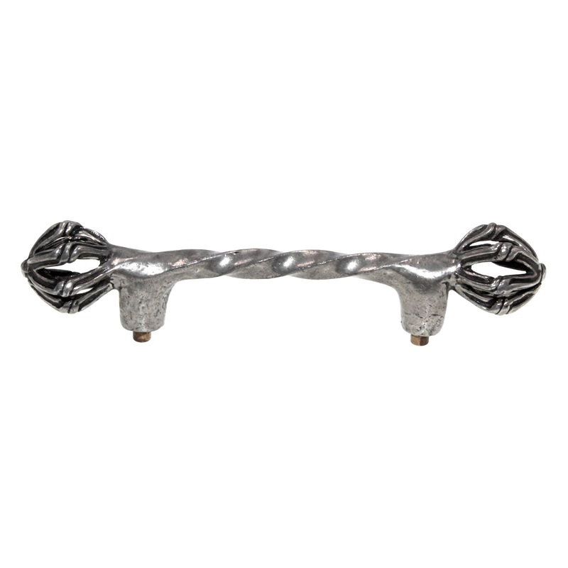 Anne at Home Mai-Oui 3 Ctr Twisted Metal Cabinet Bar Pull Pewter Bright 1022-8