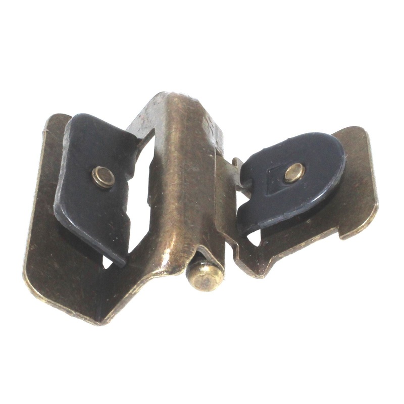 Double Demountable Cabinet Hinge 1/2 Overlay Burnished Brass, Used, CM8704-BB