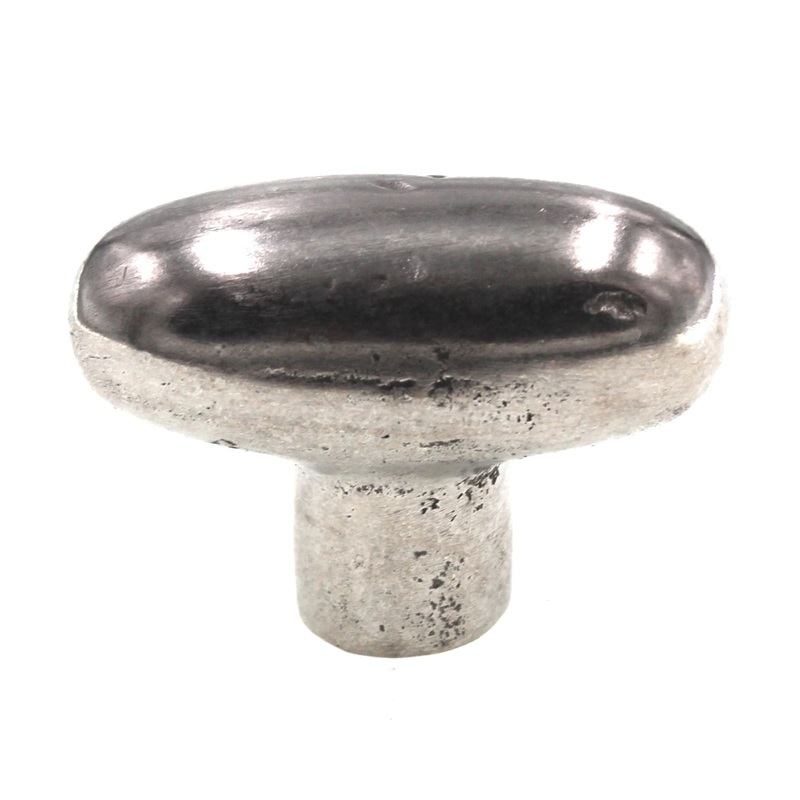 Schaub And Company Artifex 1 3/4 Oval Cabinet Knob Natural Britannium 774-N