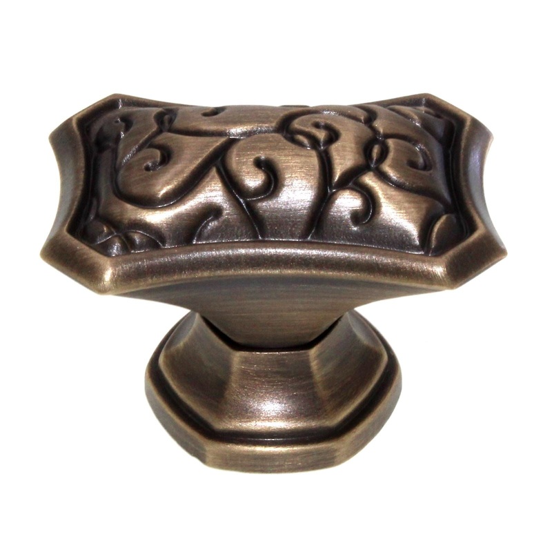 Schaub And Company Bella Forma 1 3/4 Rectangle Knob Redington Brass 841-RB