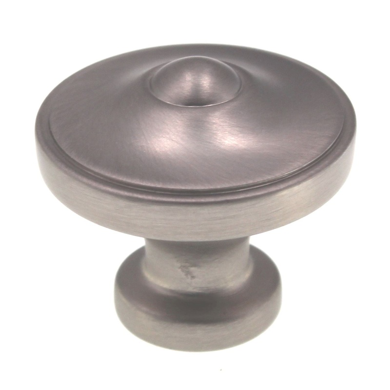 Schaub And Company Charlevoix 1 1/4 Button Cabinet Knob Satin Nickel 151-15