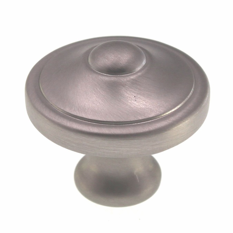 Schaub And Company Charlevoix 1 1/8 Button Cabinet Knob Satin Nickel 150-15