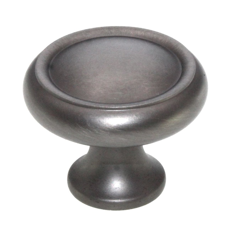 Schaub And Company Country 1 1/4 Solid Brass Cabinet Knob Antique Nickel 711-AN