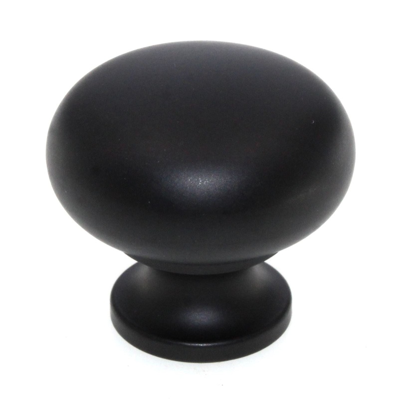 Schaub And Company Country 1 1/4 Solid Brass Cabinet Knob Flat Black 706-FB