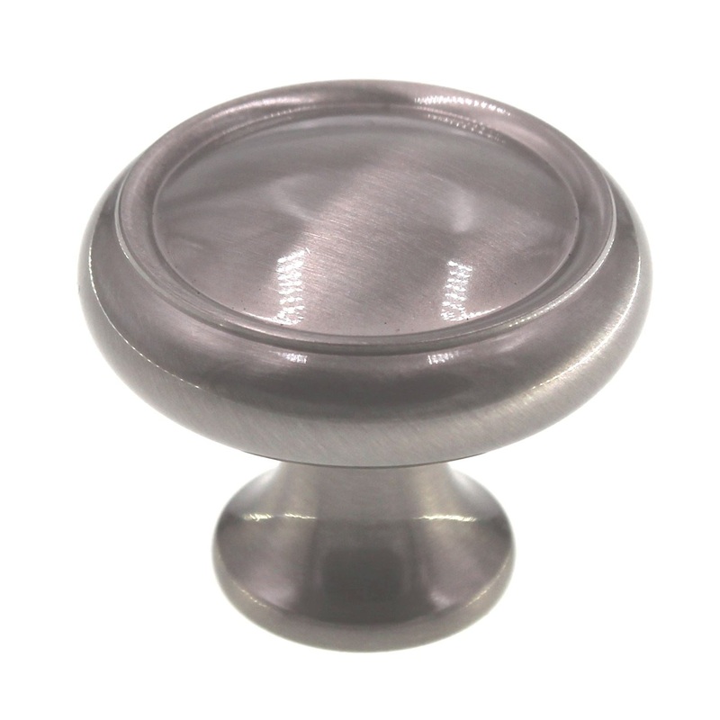 Schaub And Company Country 1 1/4 Solid Brass Cabinet Knob Satin Nickel 711-15
