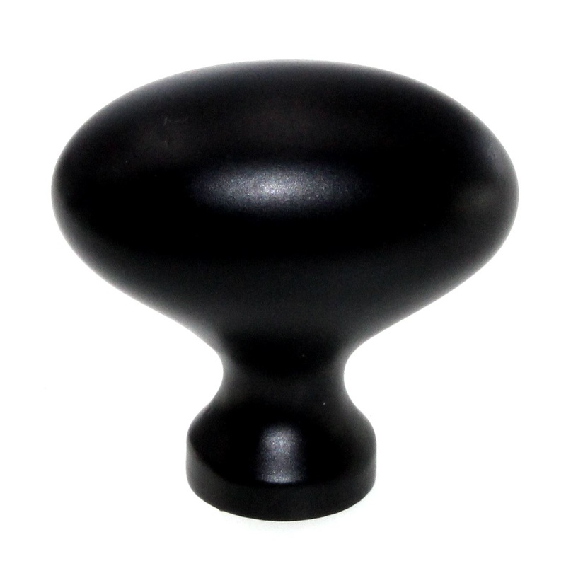 Schaub And Company Country 1 3/8 Solid Brass Cabinet Knob Flat Black 719-FB