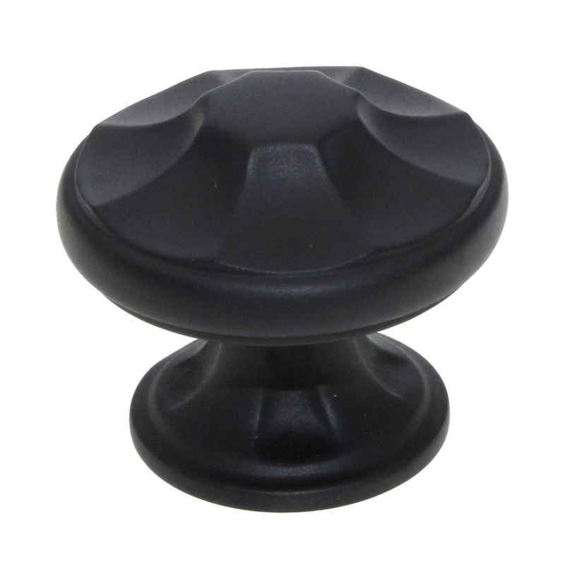 Schaub And Company Empire 1 3/8 Round Cabinet Knob Matte Black 876-MB