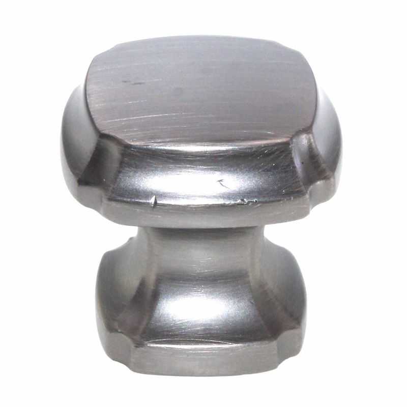 Schaub And Company Empire 1 3/8 Square Cabinet Knob Antique Nickel 882-AN
