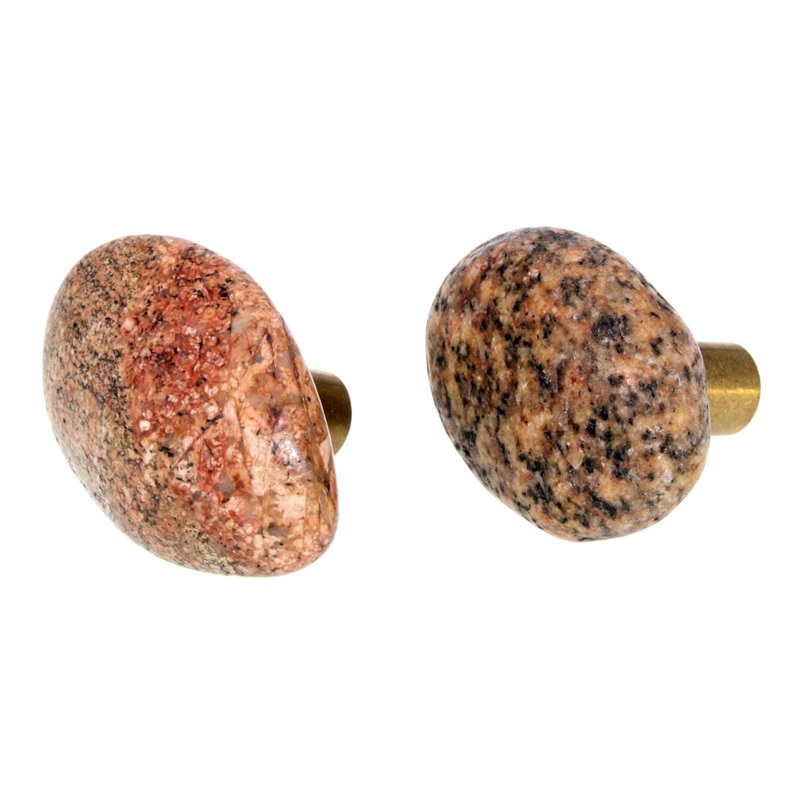 Schaub And Company Natural Stone 2 Beach Stone Knob Harvest Sunset 51-HS